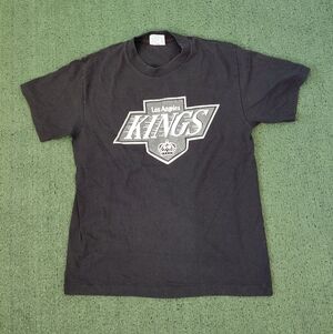 VINTAGE 1985 Los Angeles Kings 80's NHL Hockey Black T Shirt Sz Medium